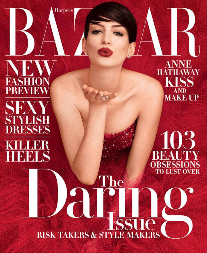 anne hathaway《harper’s bazaar》美国版2014年11月号