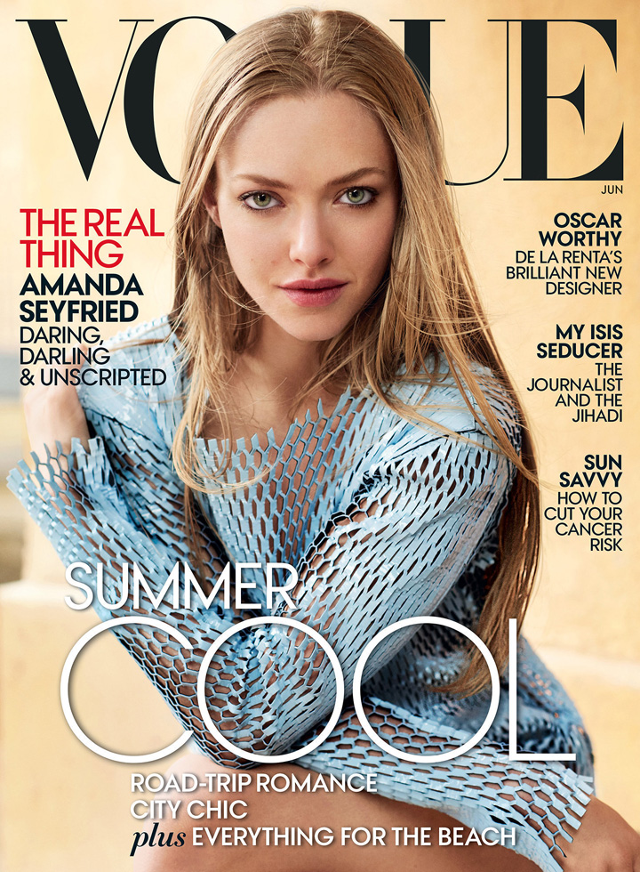 amanda seyfried《vogue》美国版2015年6月号