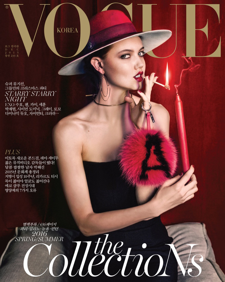 lindsey wixson《vogue》韩国版2015年12月号