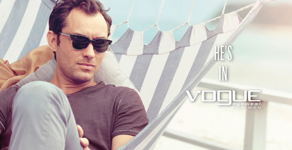 jude law 演绎vogue eyewear春夏时尚大片