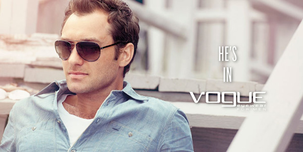 jude law 演绎vogue eyewear春夏时尚大片